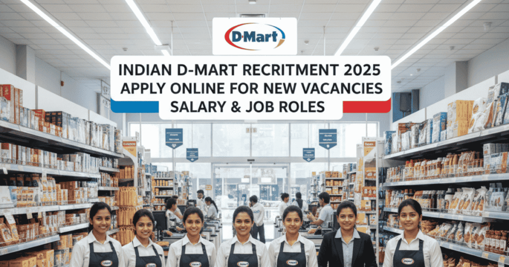 D-Mart Recruitment 2025: Apply Online for New Vacancies, Salary & Job Roles D-Mart Recruitment 2025 showcasing new vacancies, eligibility, salary details, job roles, and the complete online application process for candidates across India.