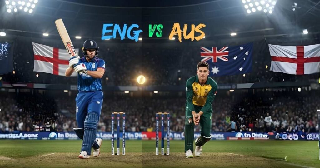 England vs Australia live score with full match highlights, key moments, wickets, and turning points.