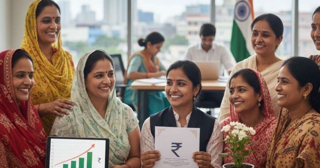 Women applying for Mukhyamantri Mahila Rozgar Yojana with benefits, eligibility, and online application details