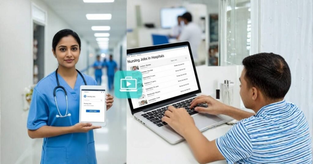 Nursing Jobs in Hospitals – Apply Online Today! Hospital nurse providing patient care and monitoring vital signs in a modern healthcare facility